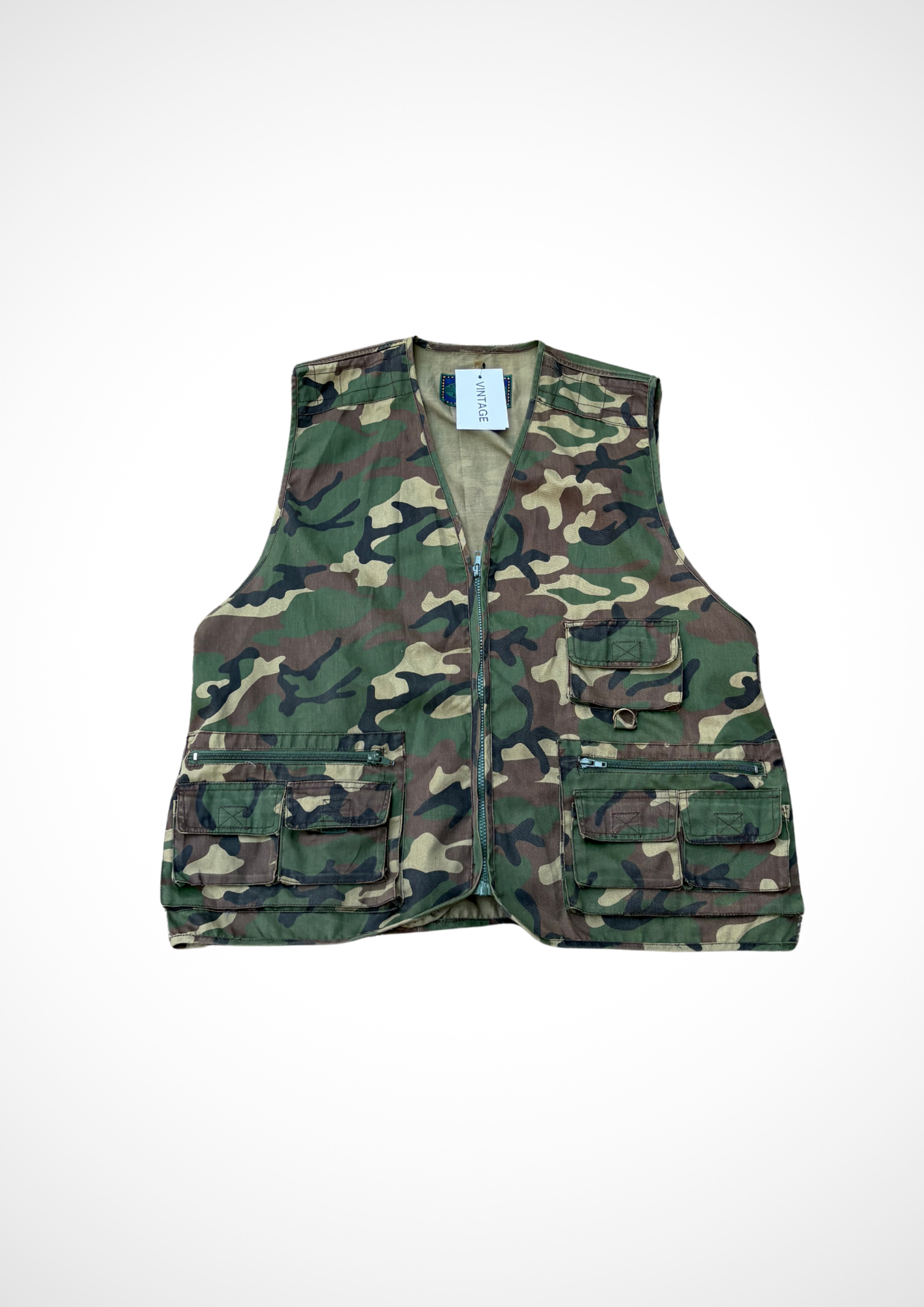 ALIJDA X NHTK Vintage Army Print Oversized Gilet