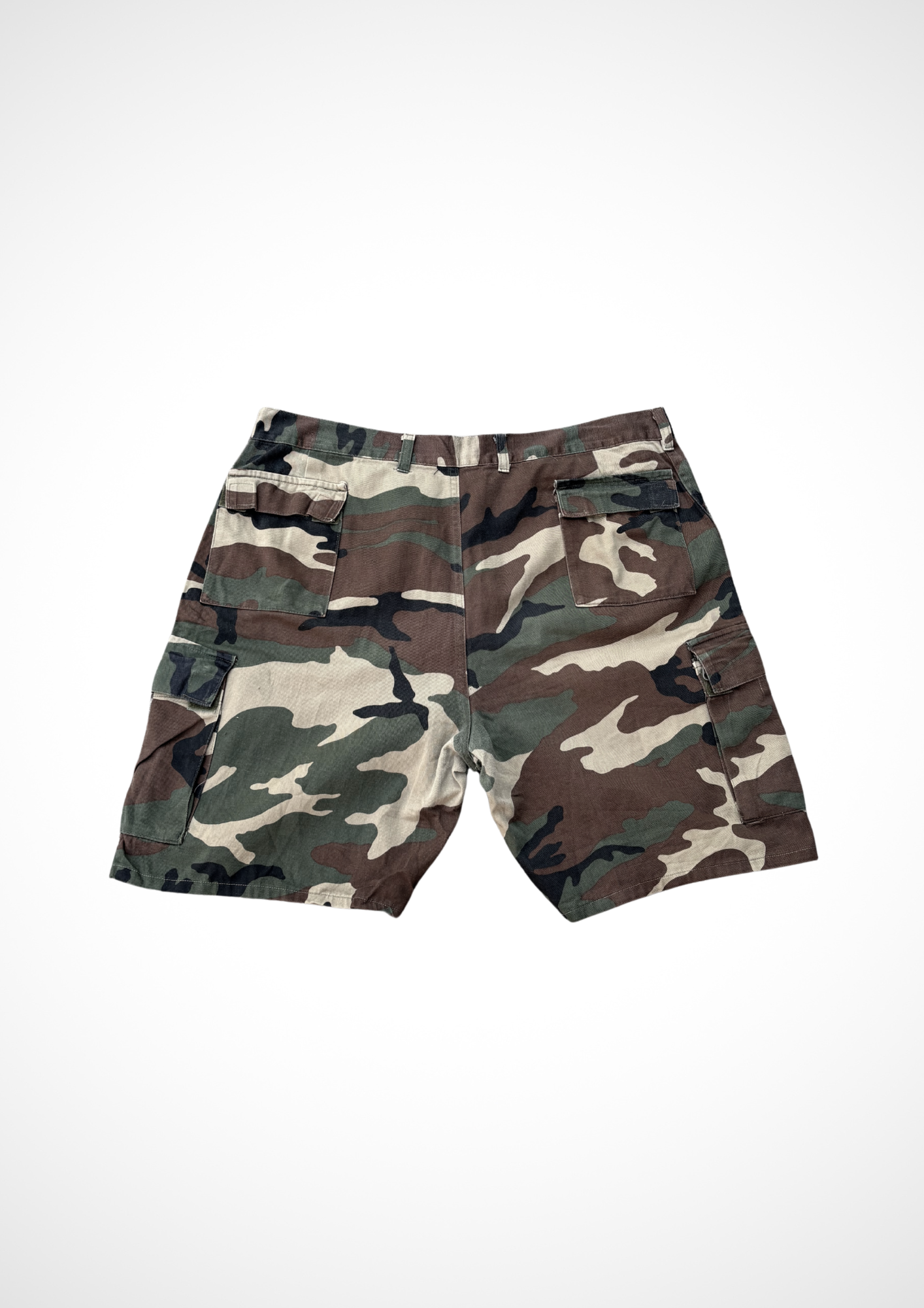 ALIJDA X NHTK Vintage Army Print Oversized Shorts
