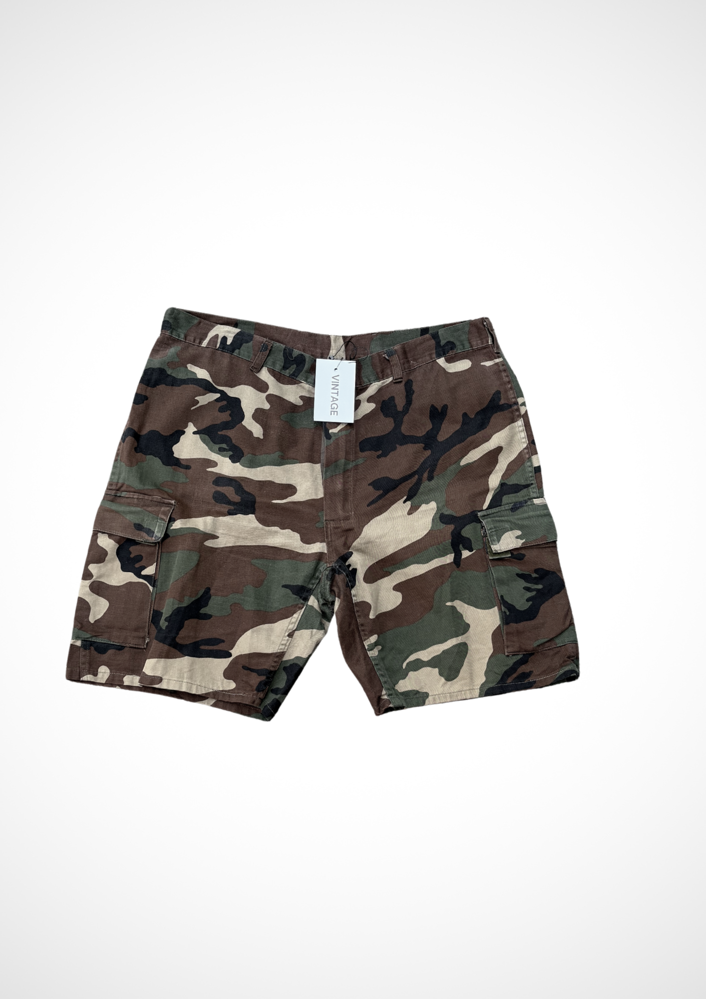 ALIJDA X NHTK Vintage Army Print Oversized Shorts