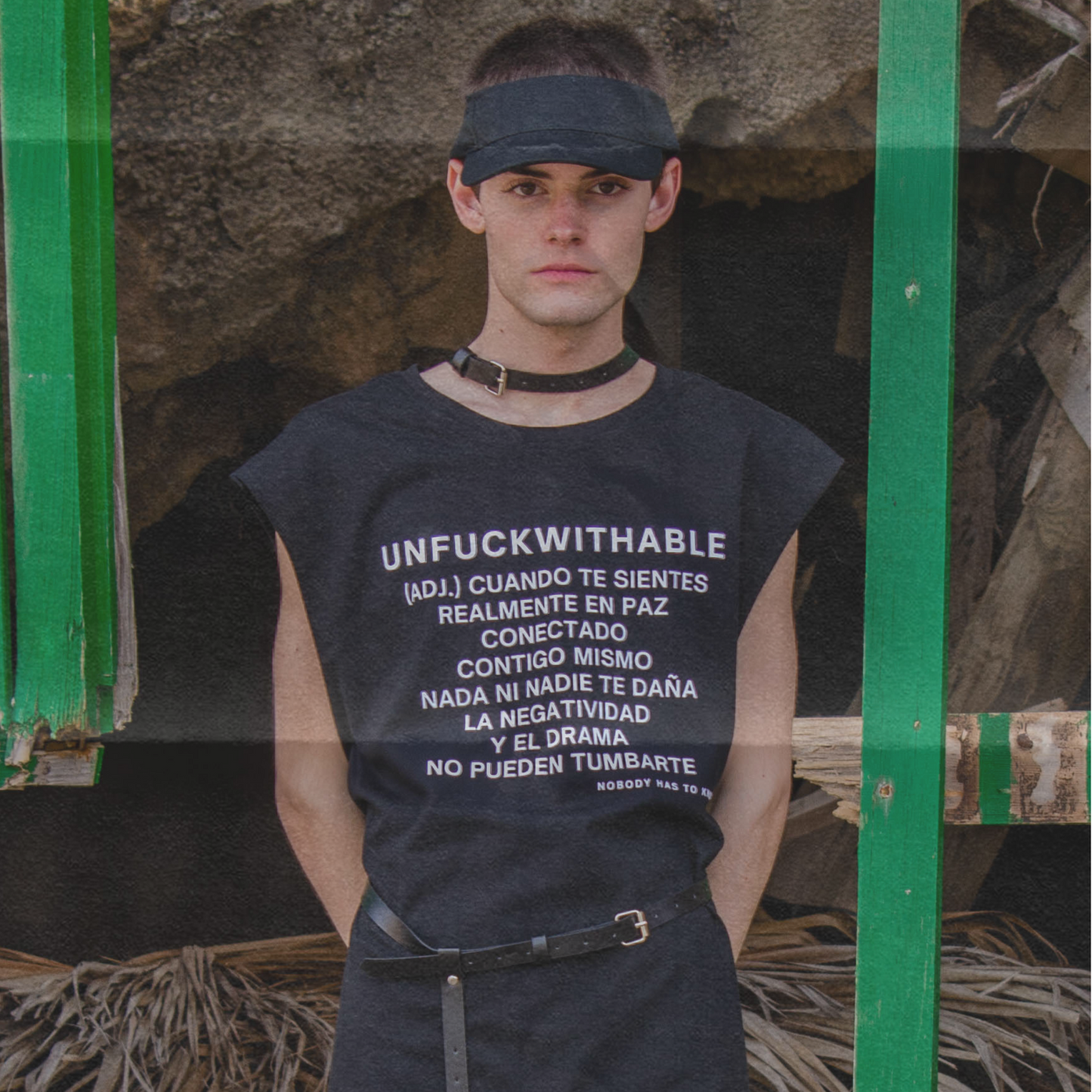 Sleeveless t-shirt black
