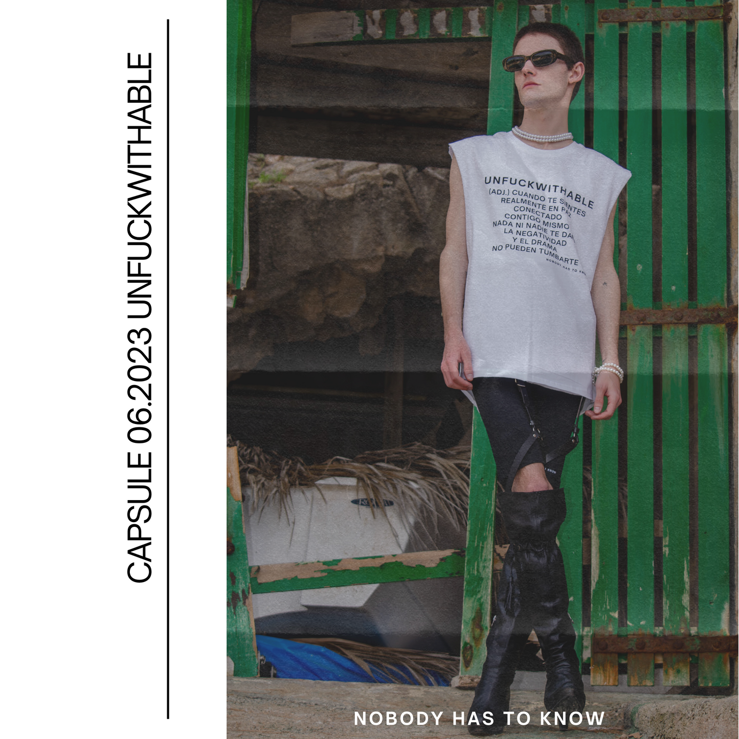 Sleeveless t-shirt white