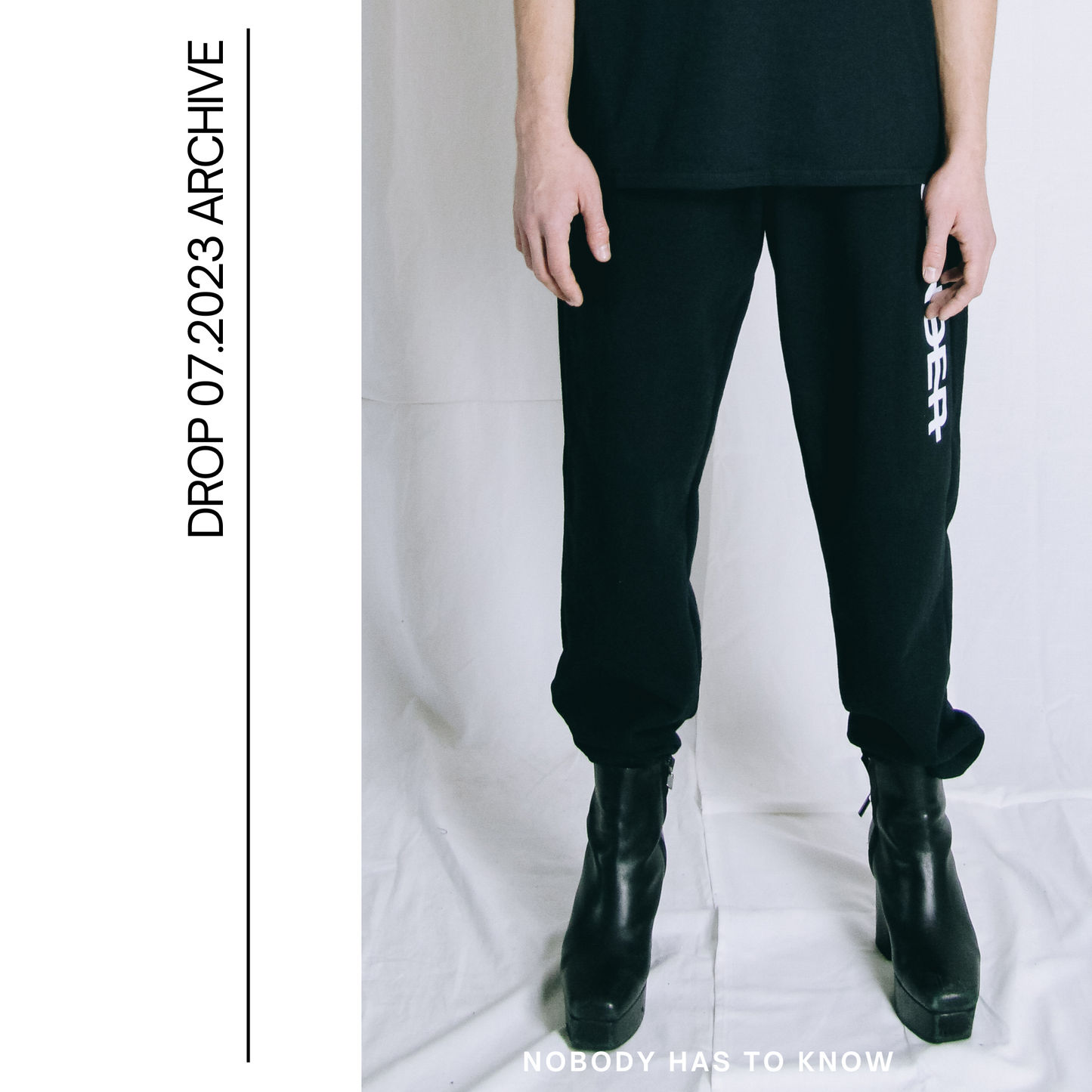 No gender sweat pants black