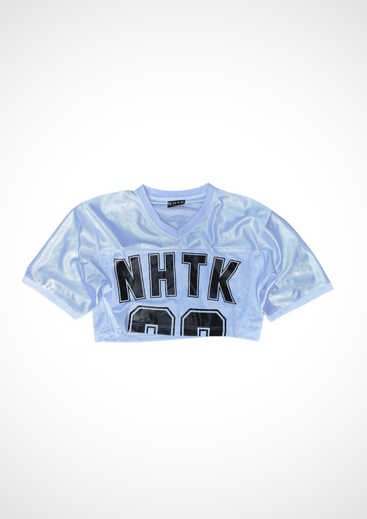 Cropped Football jersey EQUALITY white