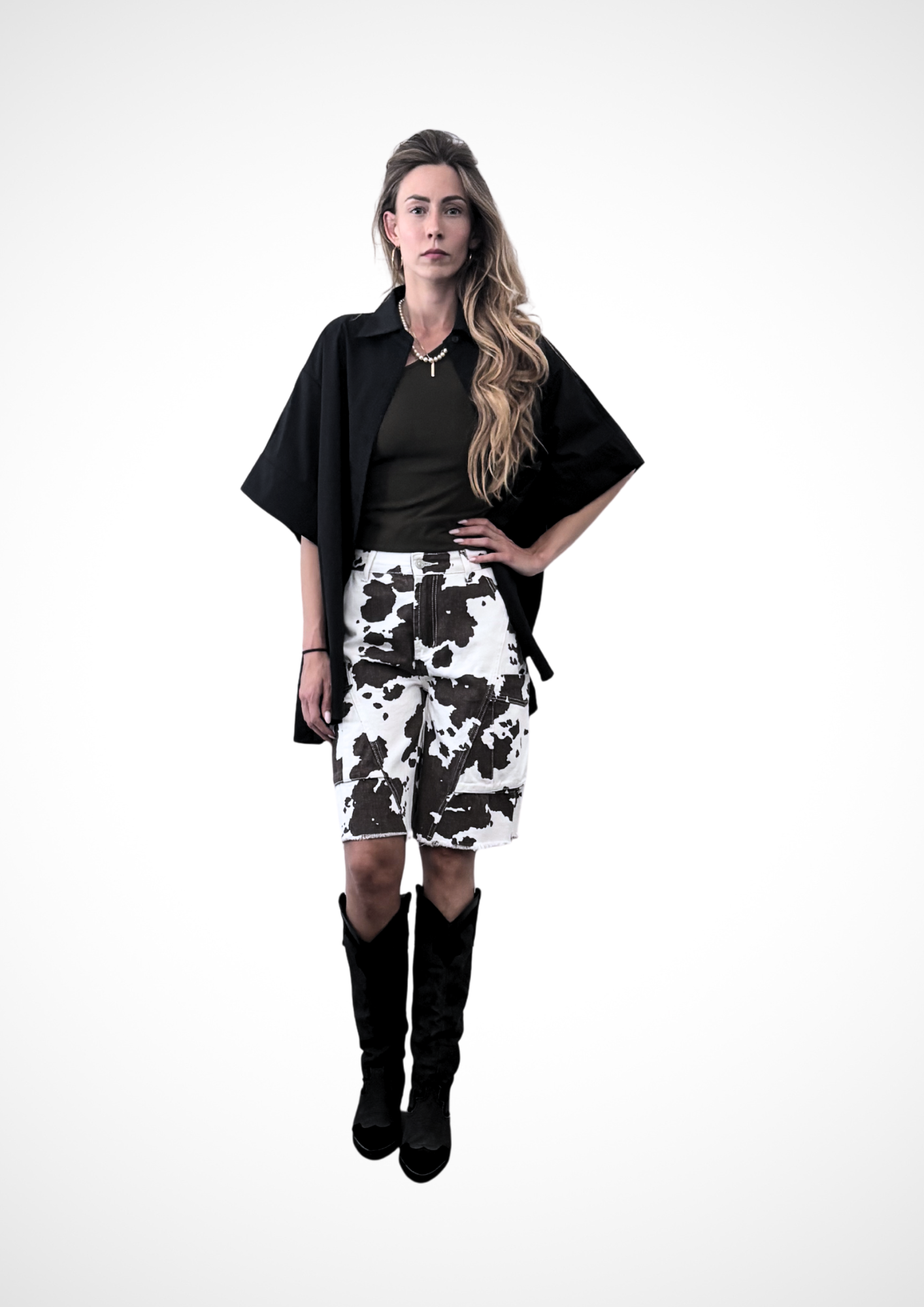 ALIJDA X NHTK Oversized Blouse - Black