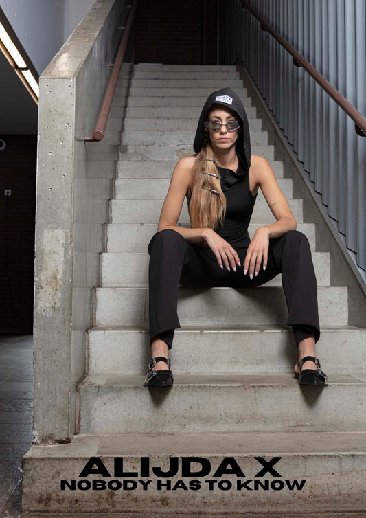 ALIJDA X NHTK Sleeveless Cropped Hoodie Top