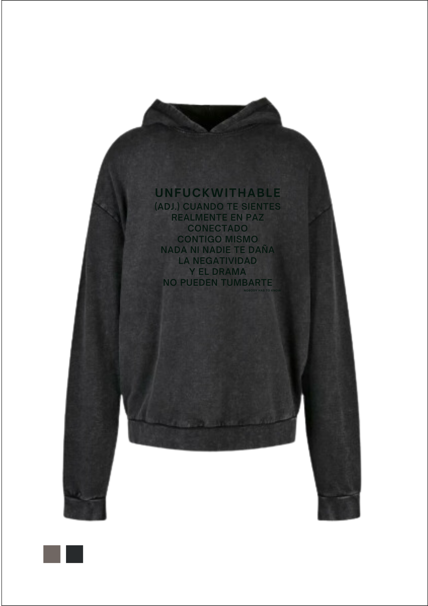 Unfuckwithable (S) hoodie - acid black