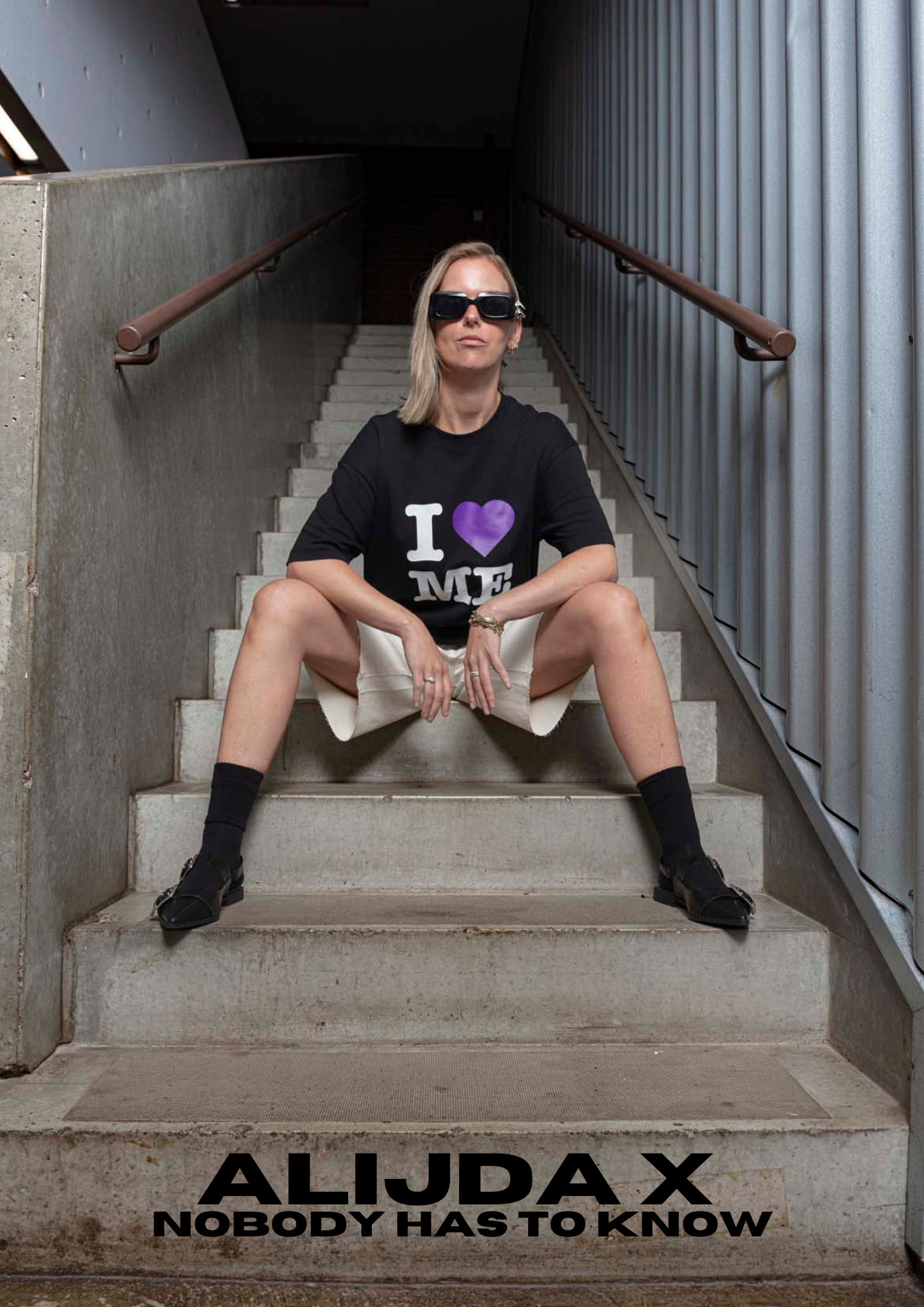 ALIJDA X NHTK "I LOVE ME" Tee Black