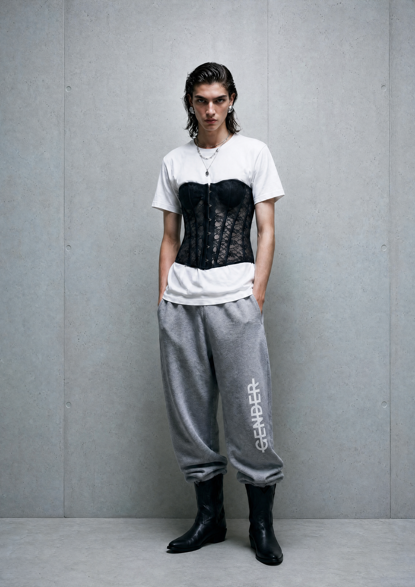 NO GENDER Sweat Pants Grey