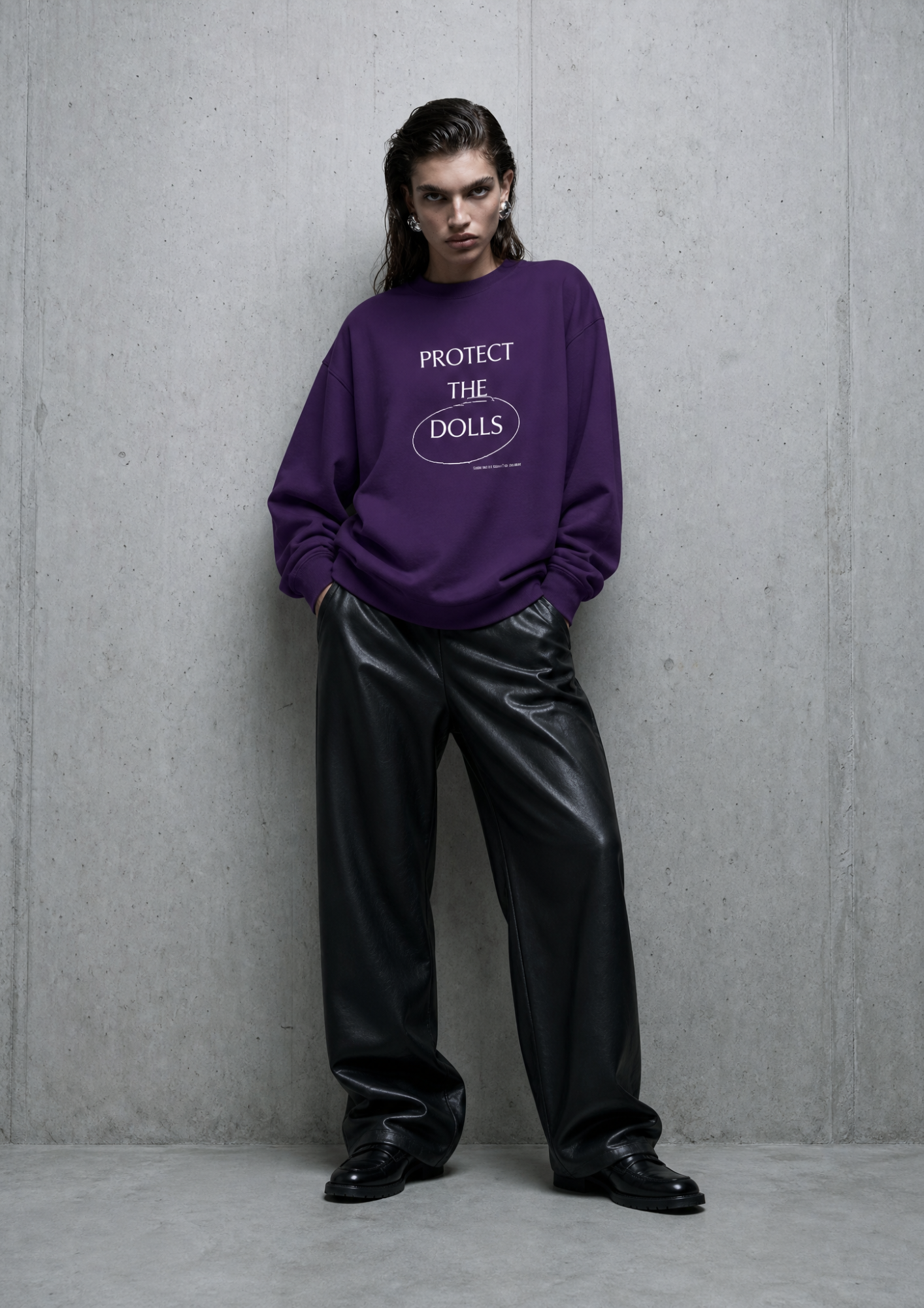 PROTECT THE DOLLS Sweater purple