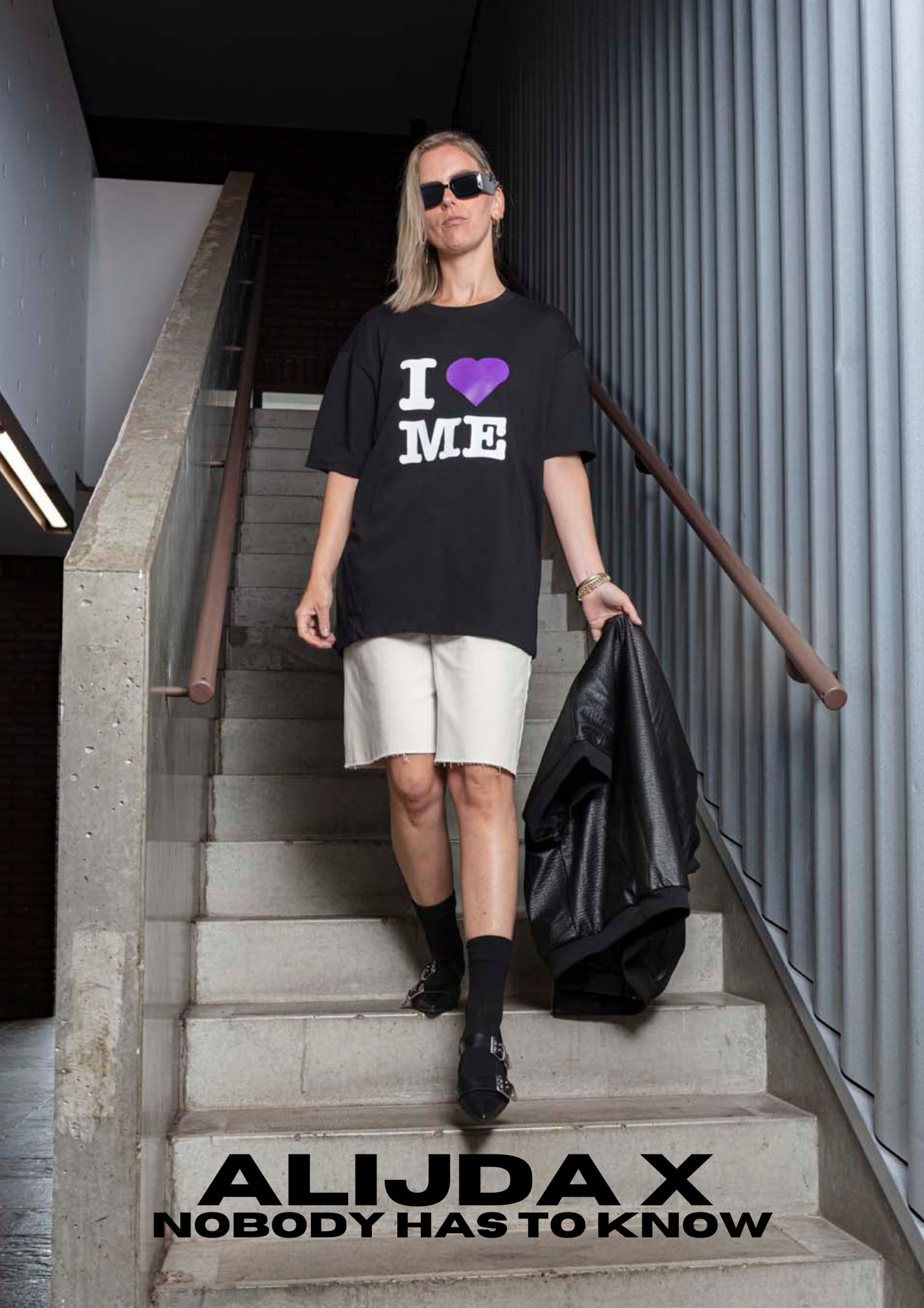 ALIJDA X NHTK "I LOVE ME" Tee Black