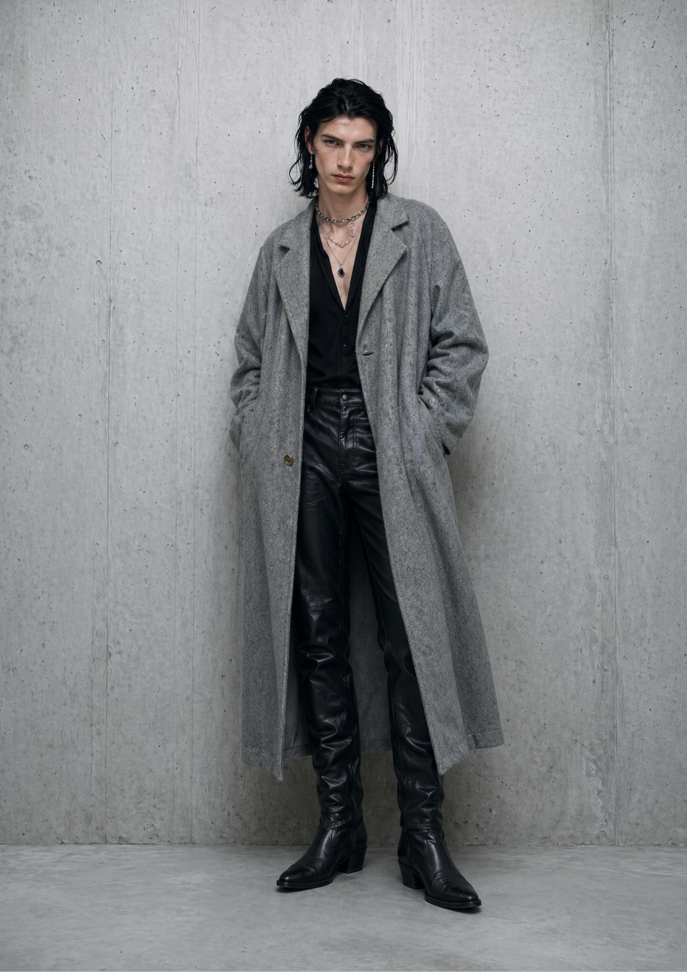 Long Knit Trenchcoat