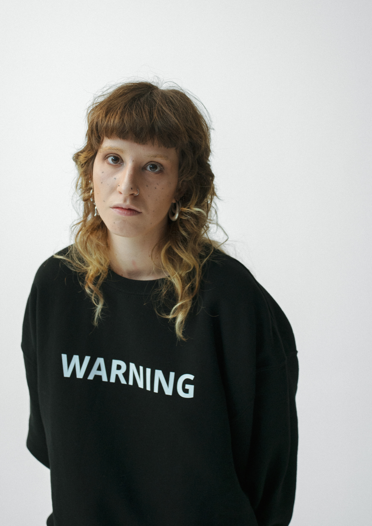 Warning Sweater Black