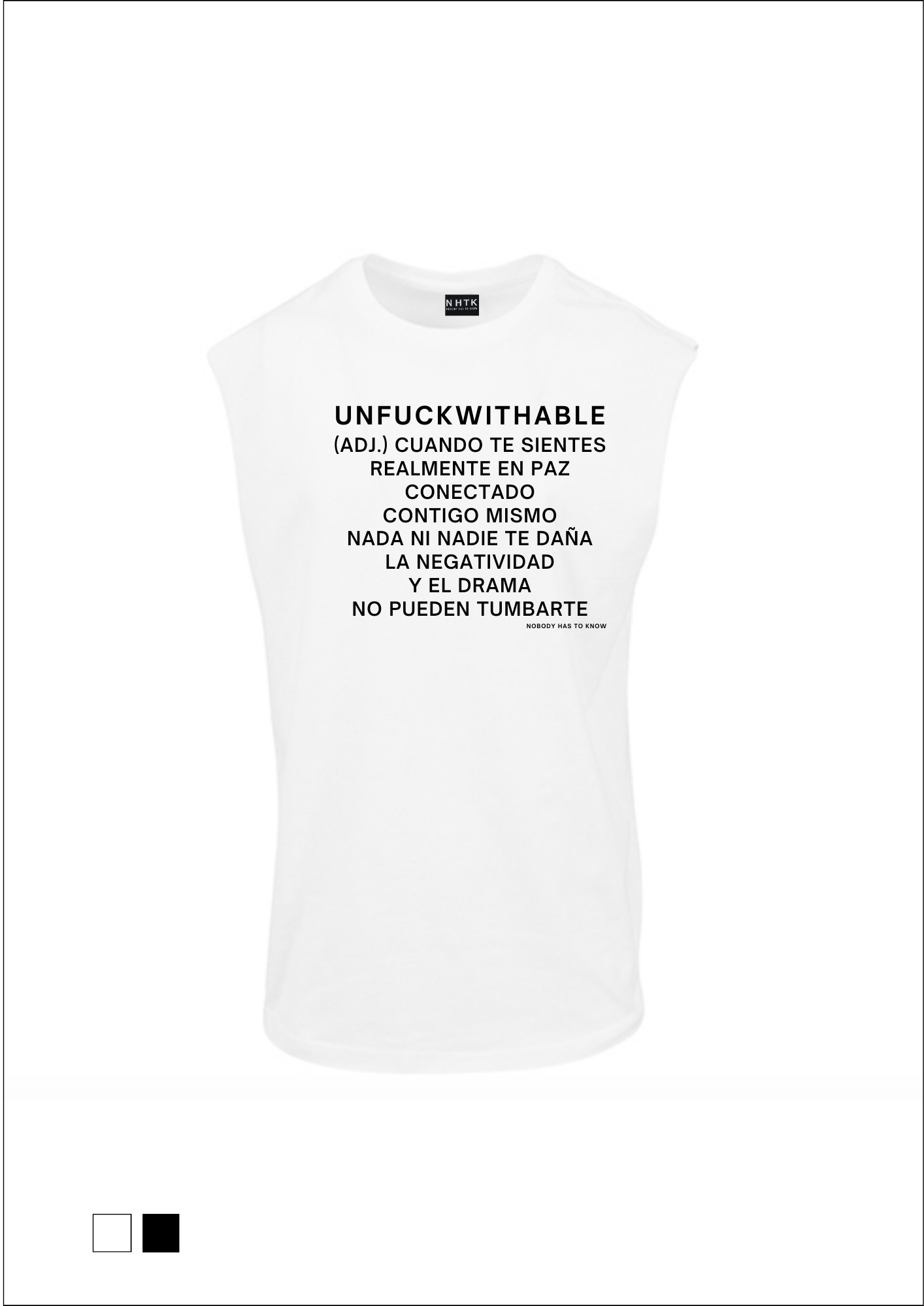 Unfuckwithable (S) - tank top white