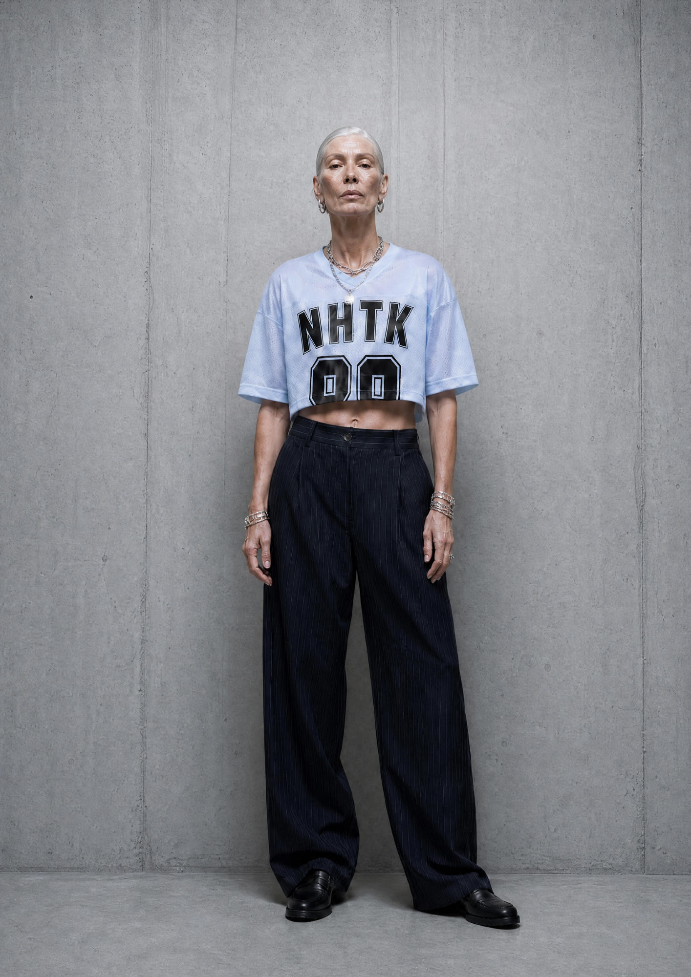 Cropped Football jersey EQUALITY white