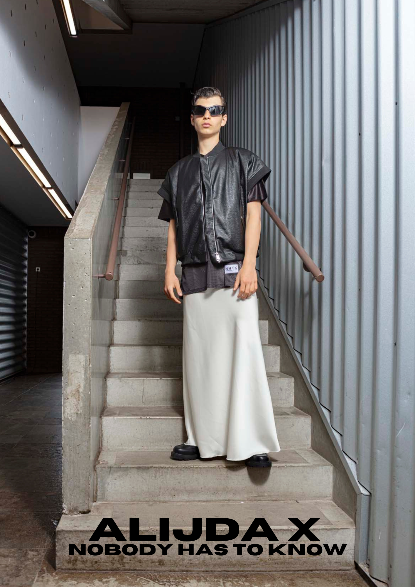 ALIJDA X NHTK Satin Skirt Off White