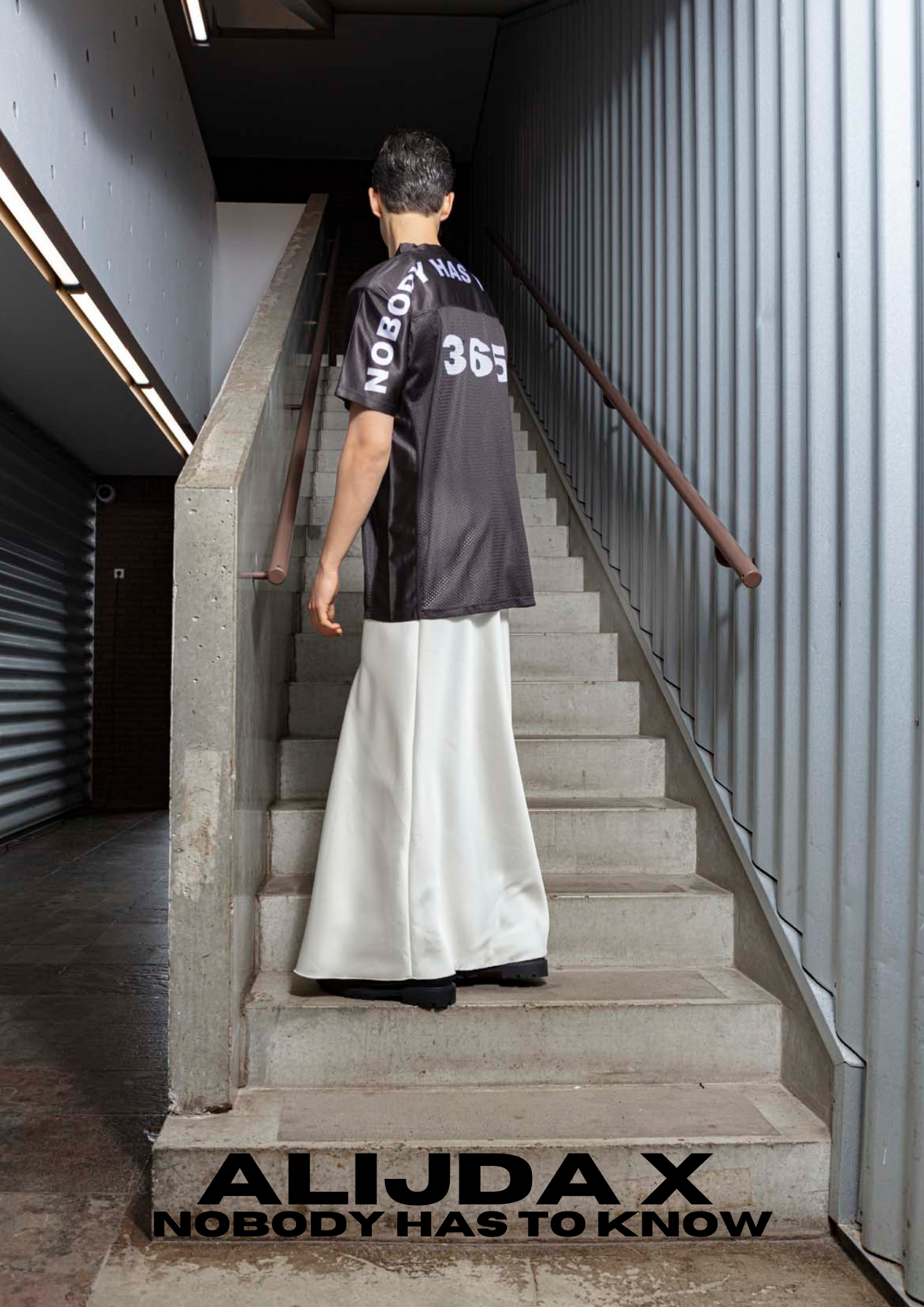 ALIJDA X NHTK Satin Skirt Off White