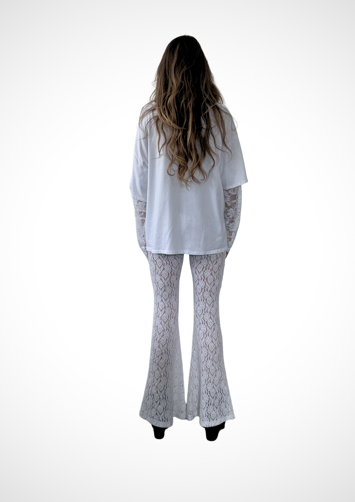 ALIJDA X NHTK Lace Flare Pants