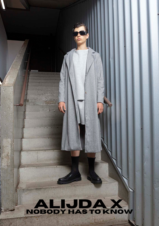 ALIJDA X NHTK Long Knit Trenchcoat