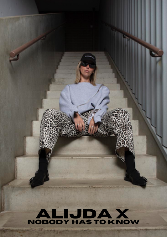 ALIJDA X NHTK Leopard Baggy Jeans